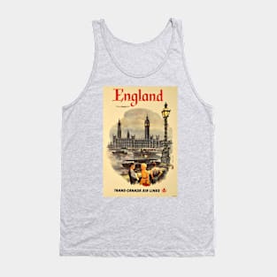 Vintage Travel Poster - England United Kingdom Tank Top